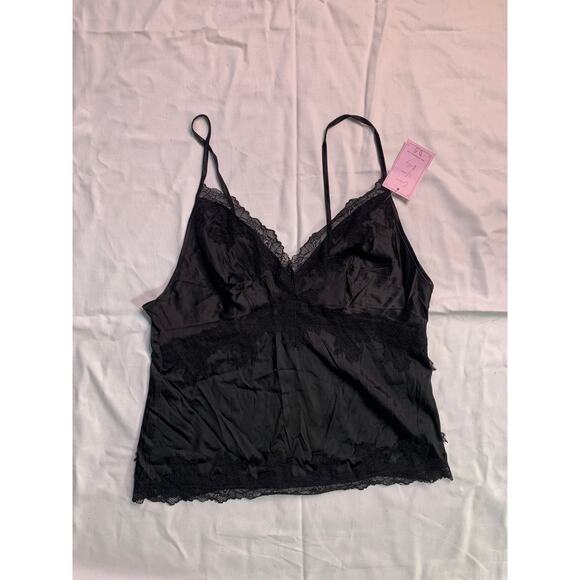 NWT Empress MIMI SILK and elastane cami tank BLACK LACE! size XL - Picture 1 of 5
